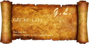 Göbl Lili névjegykártya