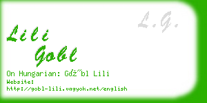 lili gobl business card